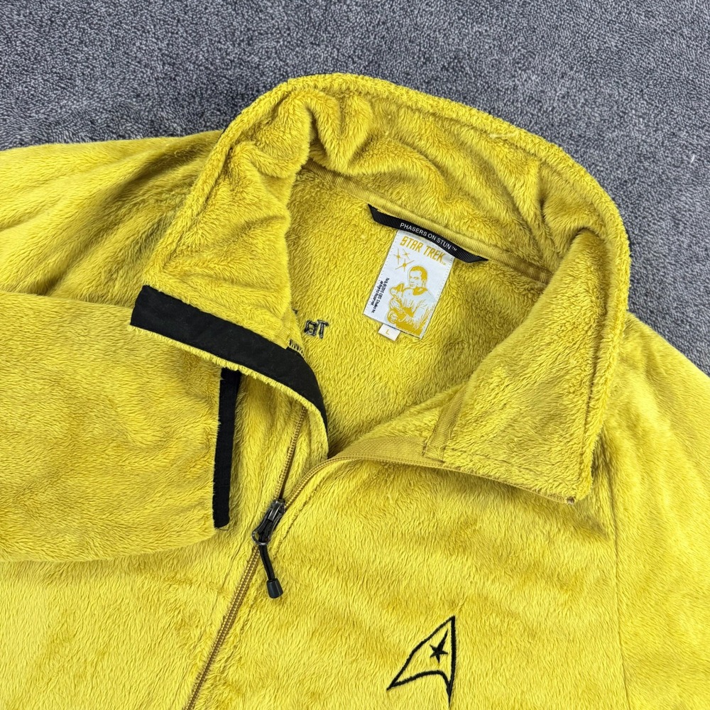 Star Trek Robe Factory Command Uniform Yellow Fleece Jacket Mens Large Full Zip